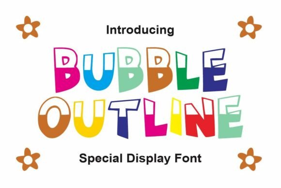 Bubble Outline Font for Web Design