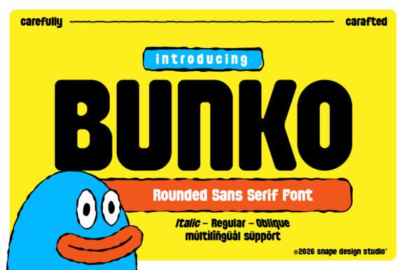 Bunko: A Friendly Display Font for Creative Projects