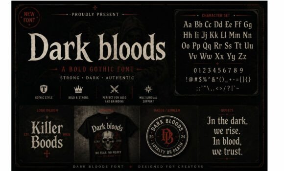 Dark Bloods Font for Bold Web Design
