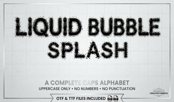 Liquid Bubble Splash Font for Creative Brands