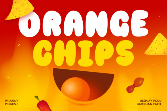 Orange Chips Font for Creative Brands