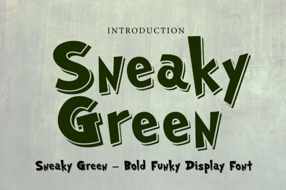 Sneaky Green Font for Creative Makers