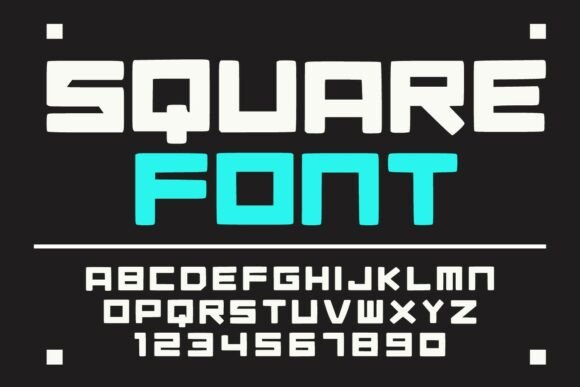 Square Font for Modern Design